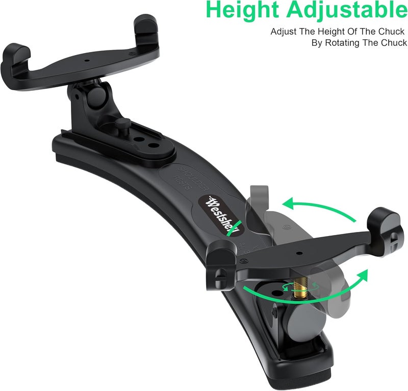 Westshell Store Violin Shoulder Rest, Foam Shoulder Rest for 3/4-4/4 size, Collapsible and Height Adjustable Feet Violin Universal Type Violin Parts Soft Easy to Use - Image 5